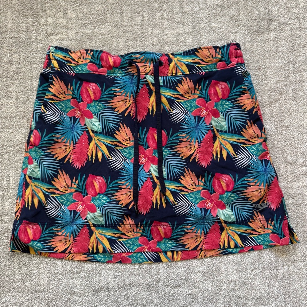 Speedo Tropical Floral Skirt with Drawstring